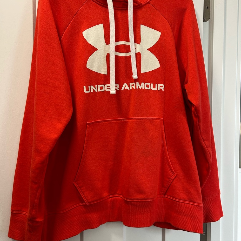 Under Armour Crimson Hoodie with White Logo